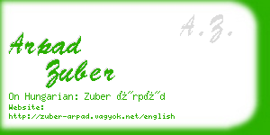 arpad zuber business card